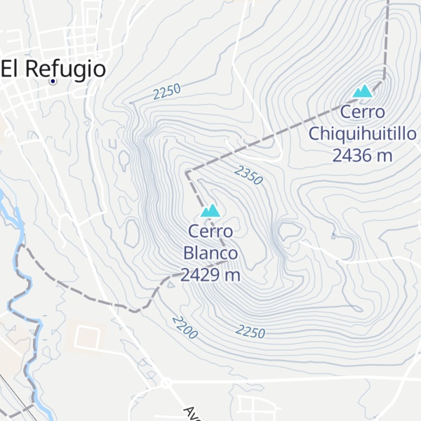Map of Cerro Blanco