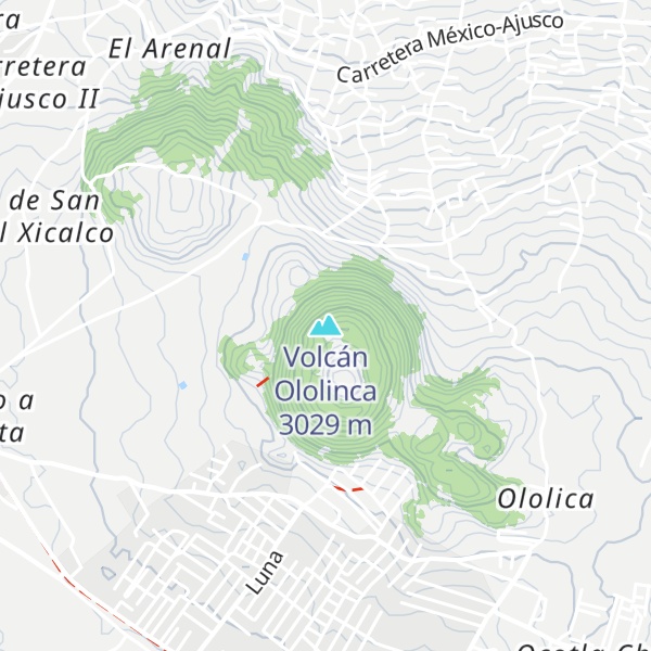 Map of Volcán Ololinca