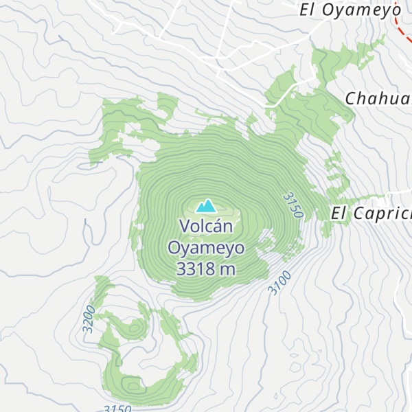 Map of Volcán Oyameyo
