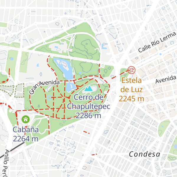 Map of Cerro de Chapultepec