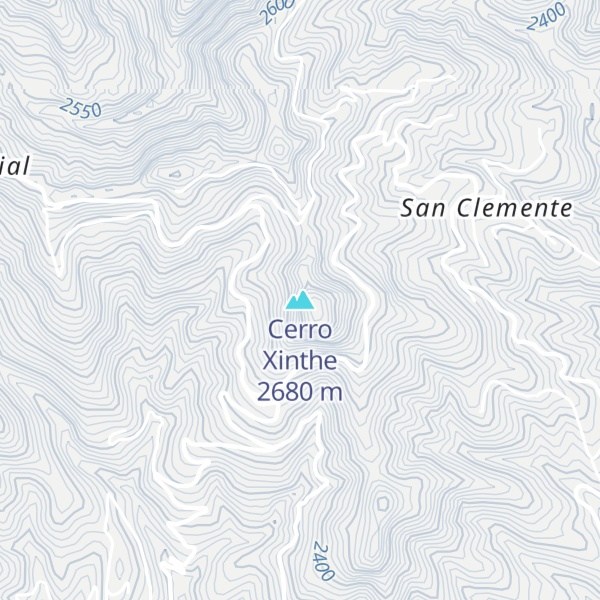 Map of Cerro Xinthe