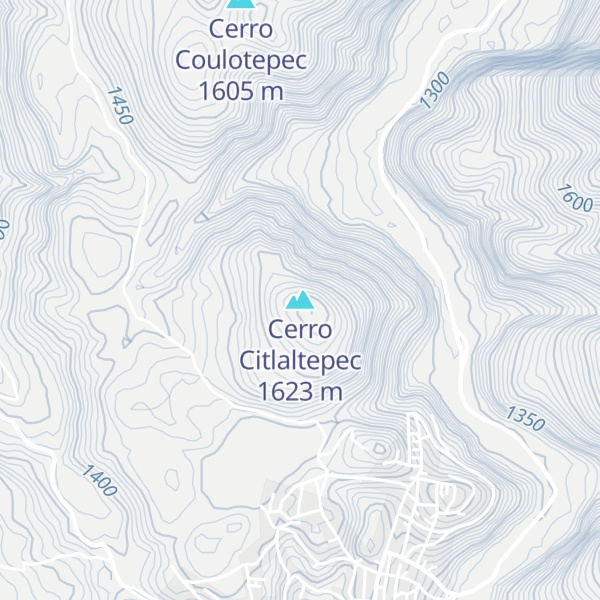 Map of Cerro Citlaltepec