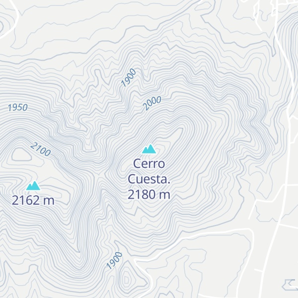 Map of Cerro Cuesta.