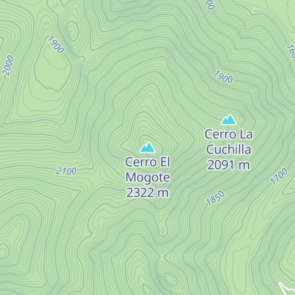Map of Cerro El Mogote