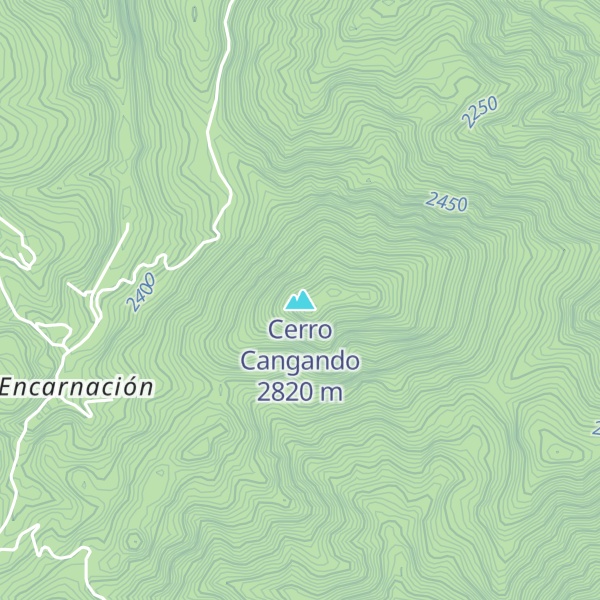 Map of Cerro Cangando