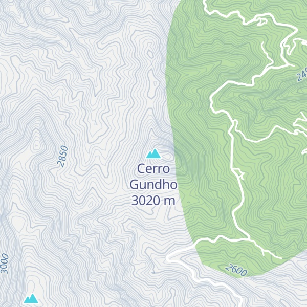 Map of Cerro Gundho