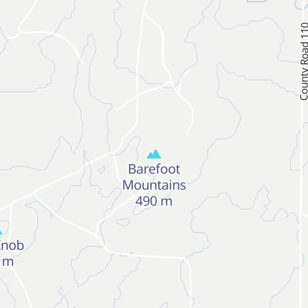 Map of Barefoot Mountains
