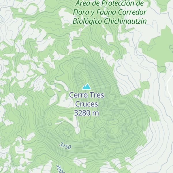 Map of Cerro Tres Cruces