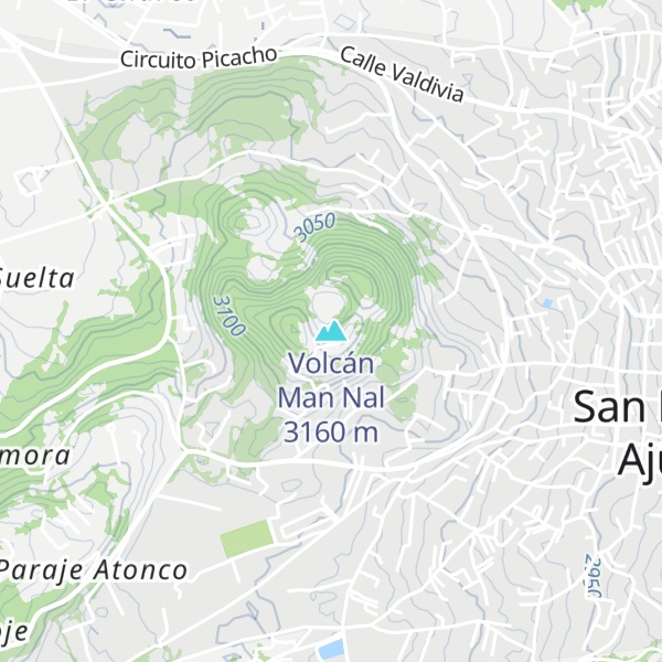 Map of Volcán Man Nal