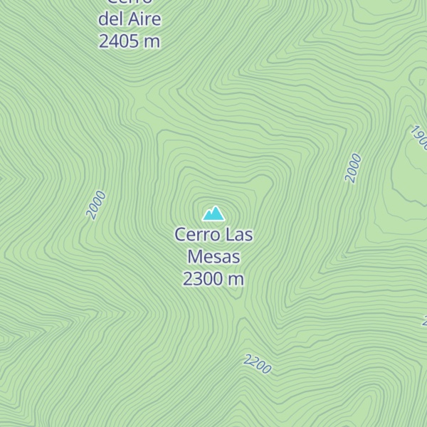 Map of Cerro Las Mesas