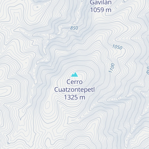 Map of Cerro Cuatzontepetl