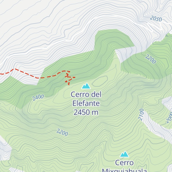 Map of Cerro del Elefante