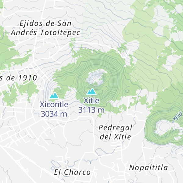 Map of Xitle