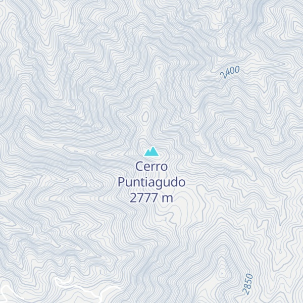 Map of Cerro Puntiagudo