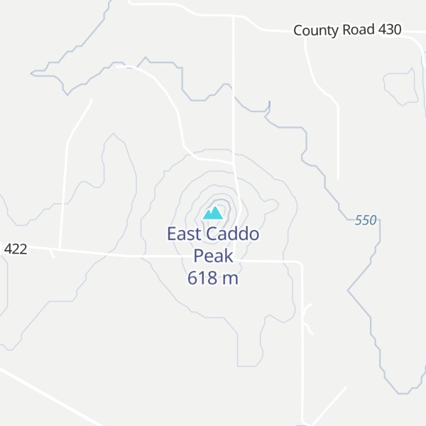 Map of East Caddo Peak