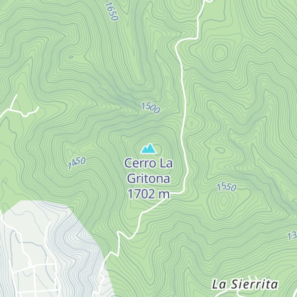 Map of Cerro La Gritona