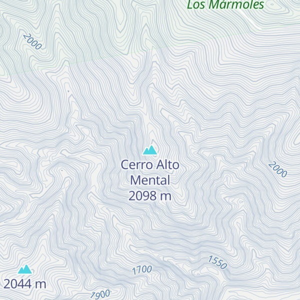 Map of Cerro Alto Mental