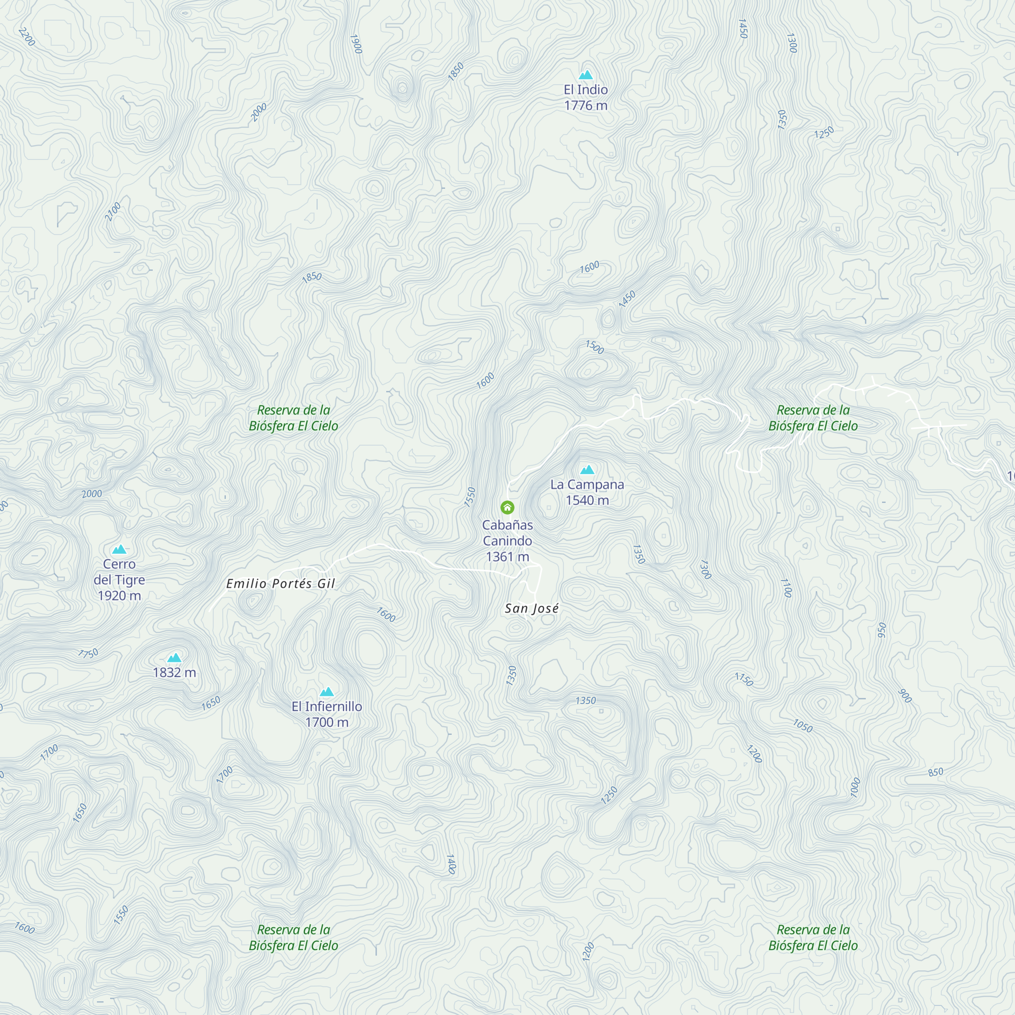 Cabañas Canindo map