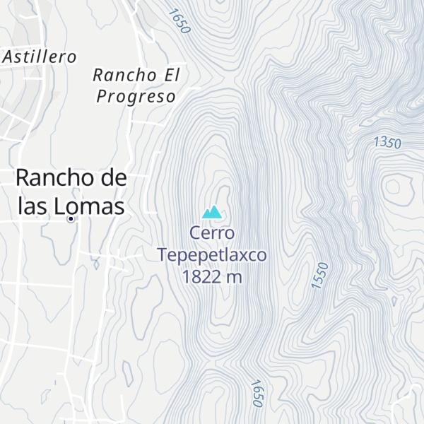 Map of Cerro Tepepetlaxco