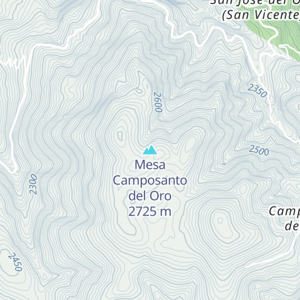 Map of Mesa Camposanto del Oro
