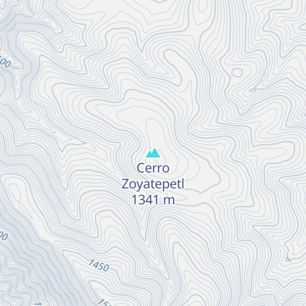 Map of Cerro Zoyatepetl