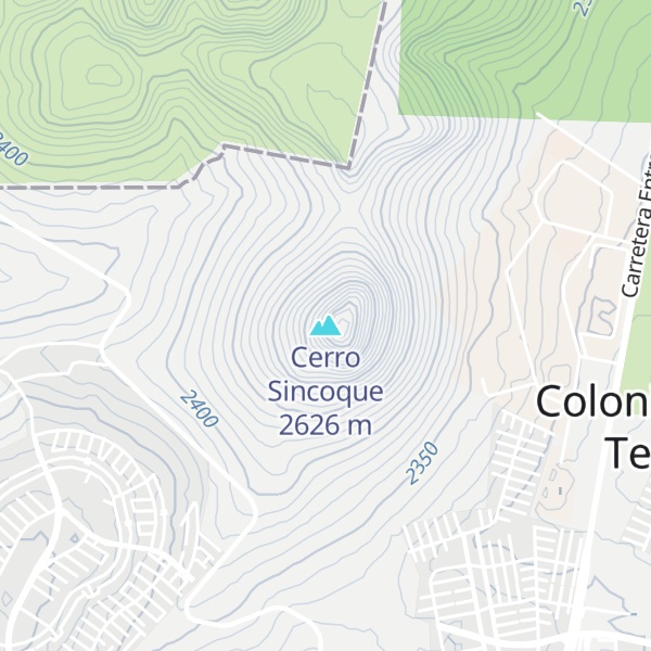 Map of Cerro Sincoque