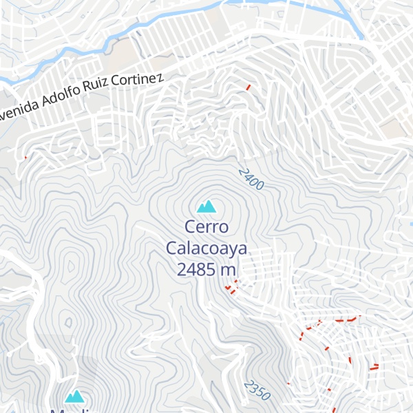 Map of Cerro Calacoaya