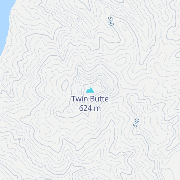 Map of Twin Butte