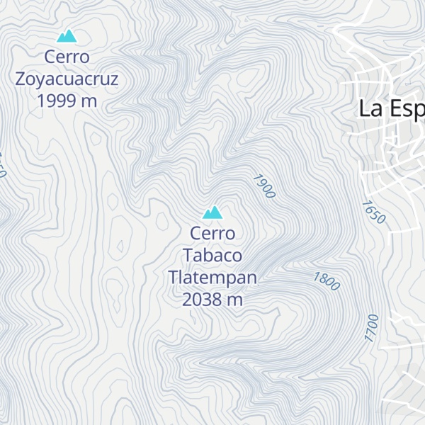 Map of Cerro Tabaco Tlatempan