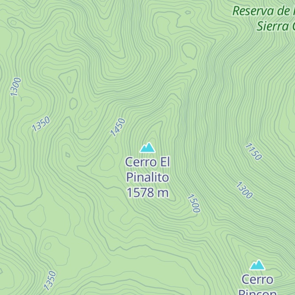 Map of Cerro El Pinalito