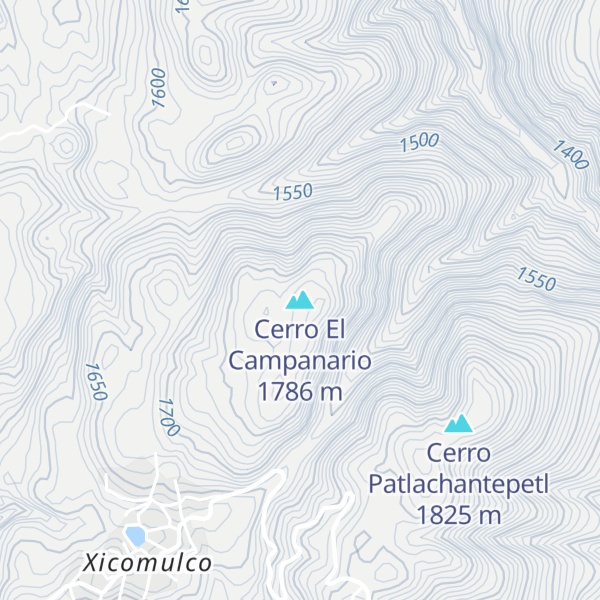 Map of Cerro El Campanario