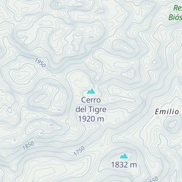 Map of Cerro del Tigre
