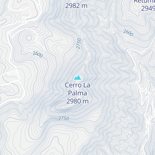 Map of Cerro La Palma