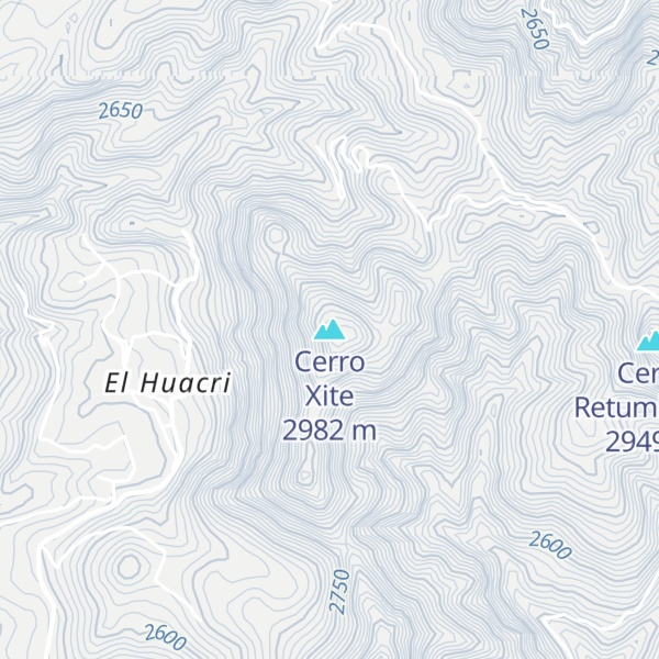 Map of Cerro Xite