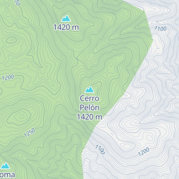 Map of Cerro Pelón
