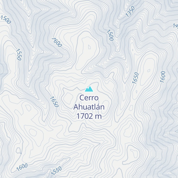 Map of Cerro Ahuatlán