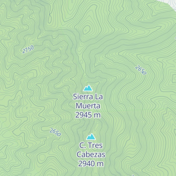 Map of Sierra La Muerta