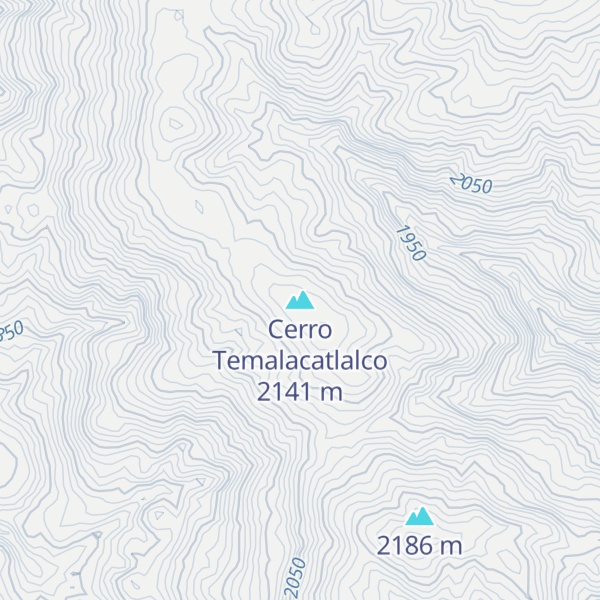 Map of Cerro Temalacatlalco