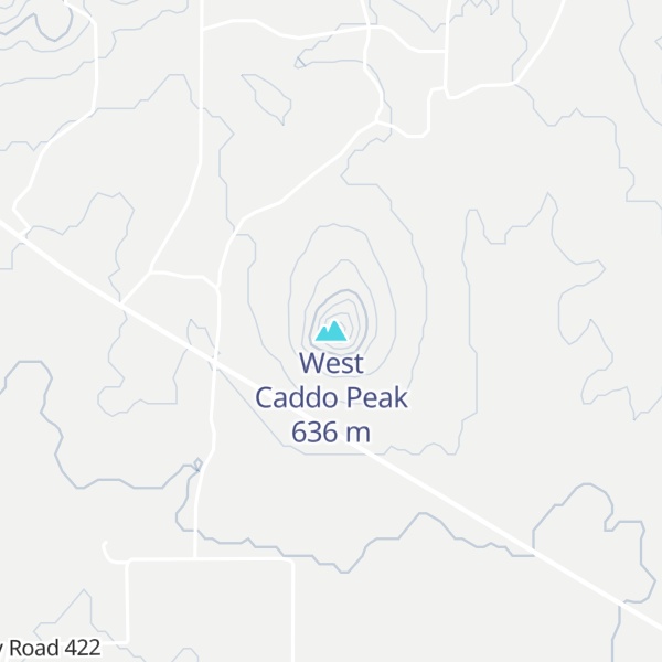 Map of West Caddo Peak