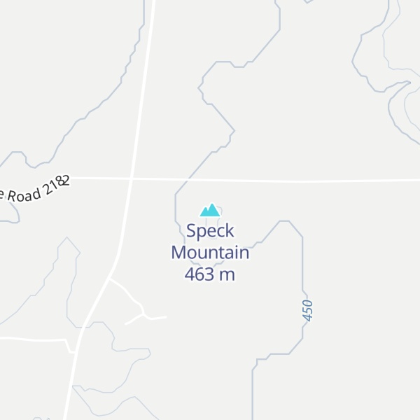 Map of Speck Mountain