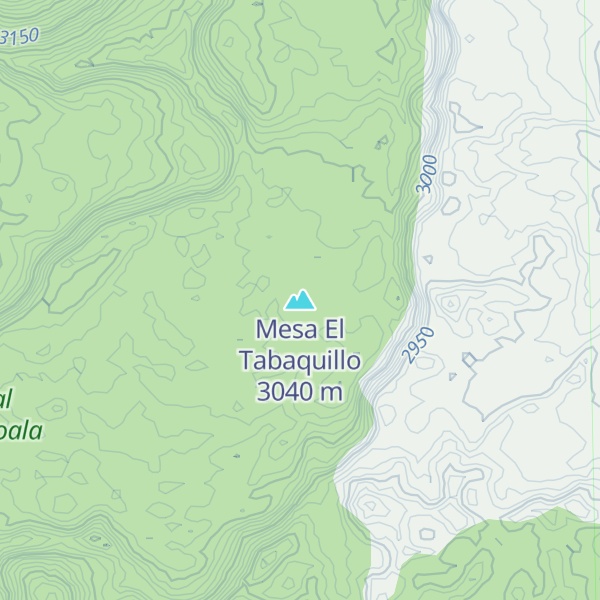 Map of Mesa El Tabaquillo