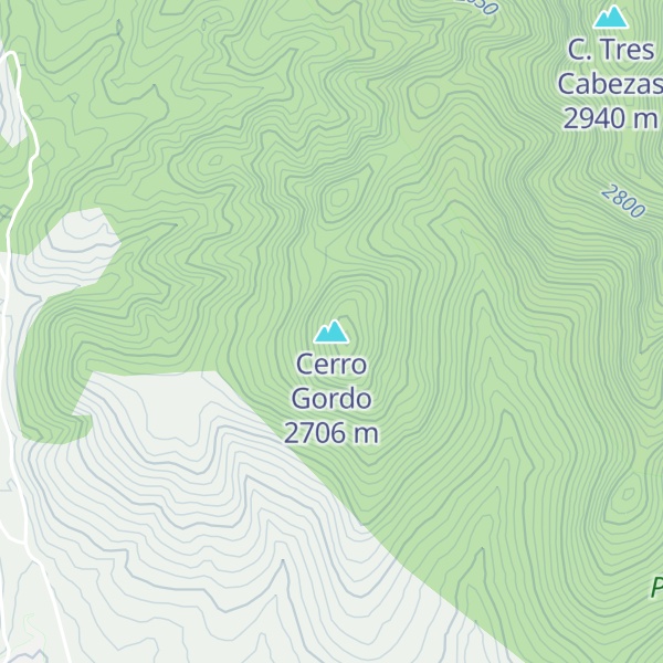 Map of Cerro Gordo