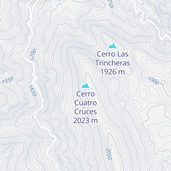 Map of Cerro Cuatro Cruces