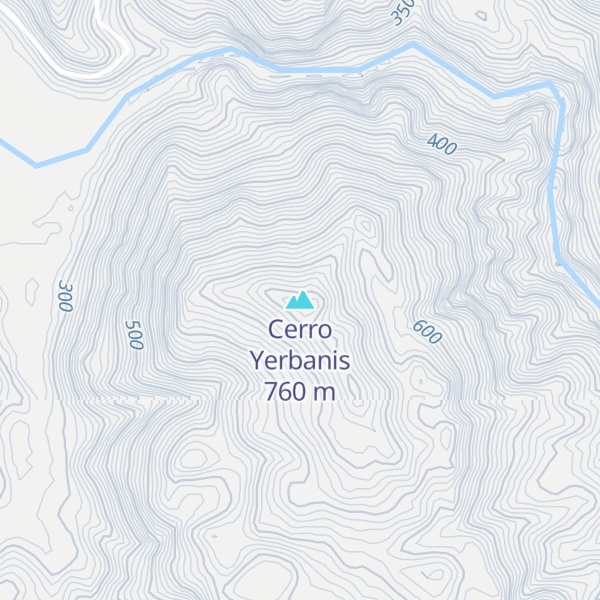 Map of Cerro Yerbanis