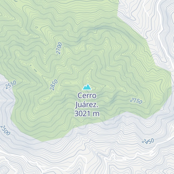 Map of Cerro Juárez.