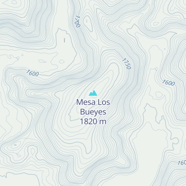 Map of Mesa Los Bueyes