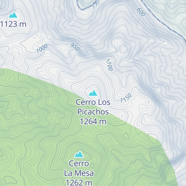 Map of Cerro Los Picachos
