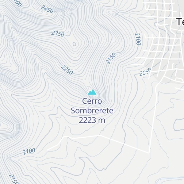 Map of Cerro Sombrerete