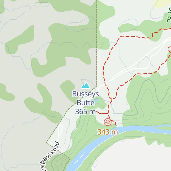Map of Busseys Butte