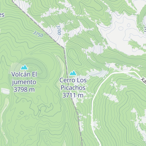 Map of Cerro Los Picachos